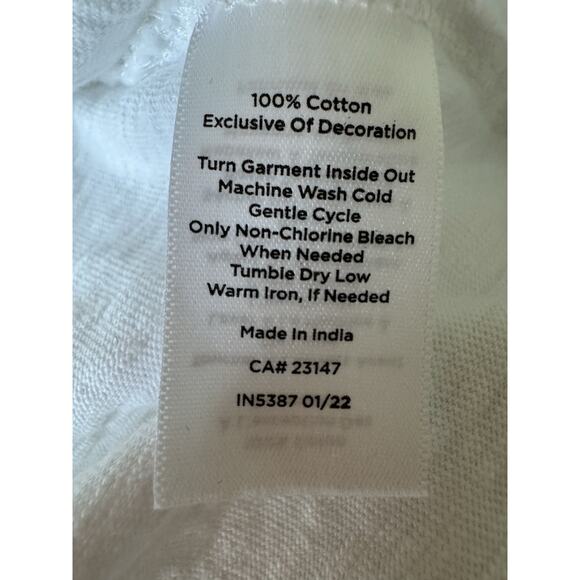 6 for $20 Talbots 100% Cotton white T Shirt Blouse L - Picture 5 of 5